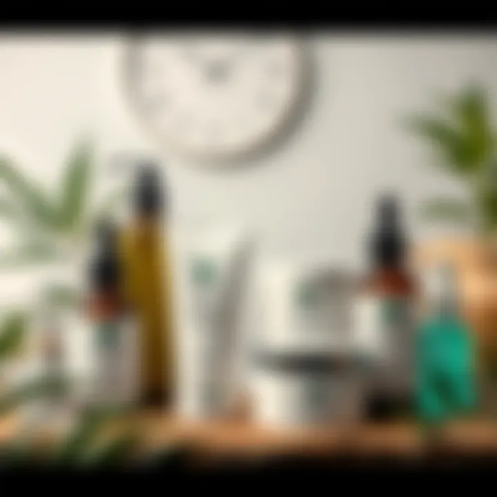 A display of natural skincare products for teenagers