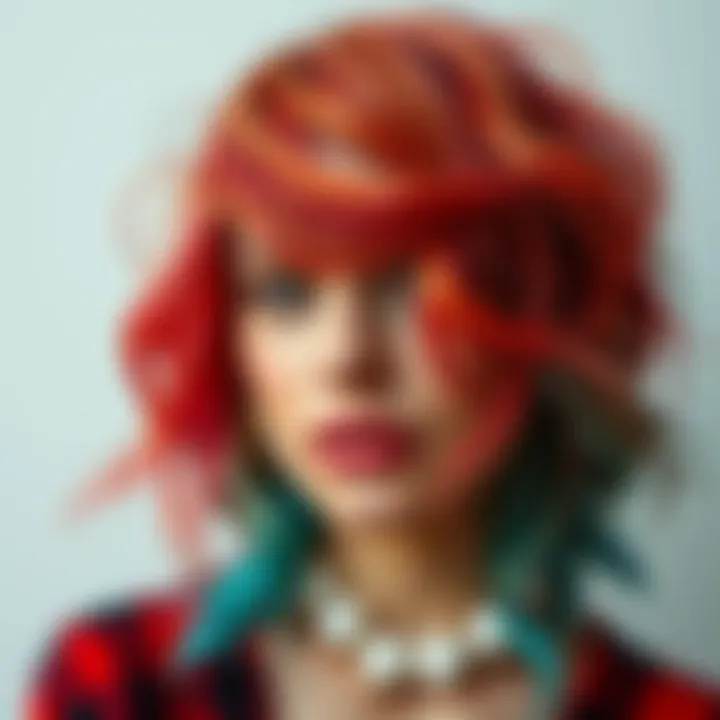 Vibrant hair colors illustrating creative cut trends