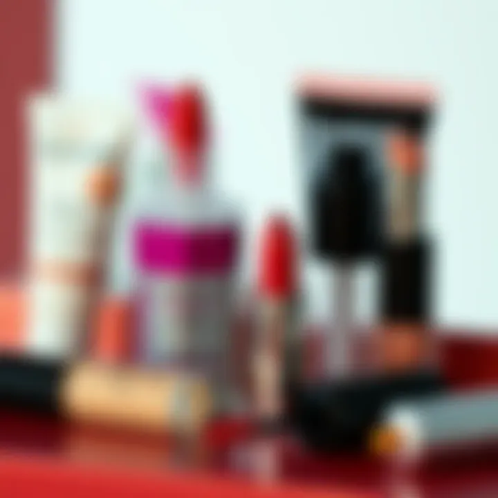 Iconic Beauty Products of the 1980s Close-up of iconic beauty products from the 1980s