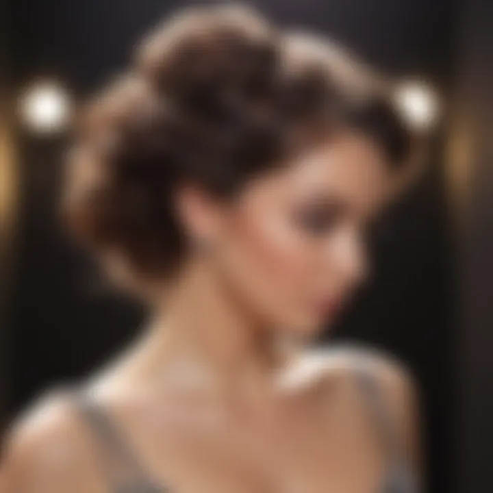 Chic updo with curls for formal events