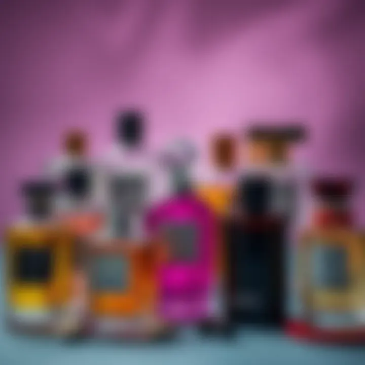 Diversity in Perfumes A collection of diverse perfume bottles showcasing various styles