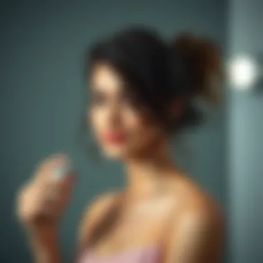 Before and after results of using anti-oil hair spray