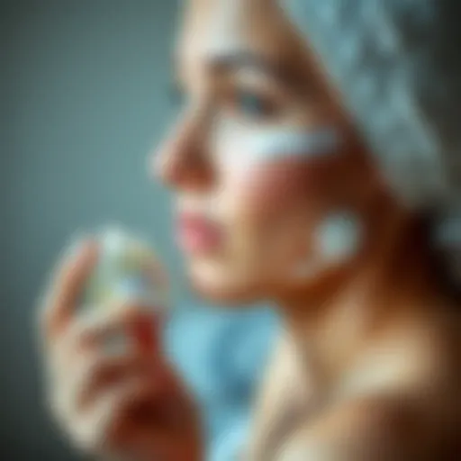 Applying Bepanthol on Oily Skin Moisturizing cream application on oily skin