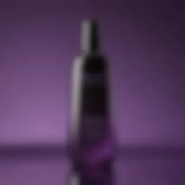 Vibrant purple shampoo in a stylish bottle