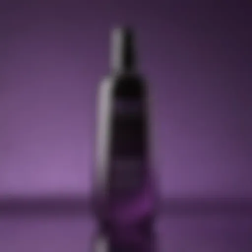 Vibrant purple shampoo in a stylish bottle