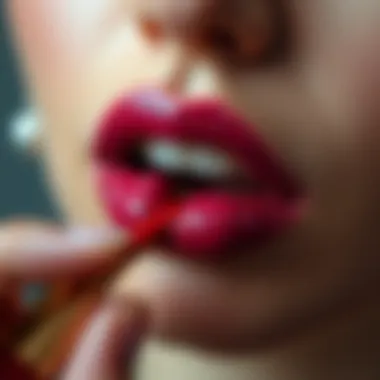 Innovative application technique for lipstick remnants