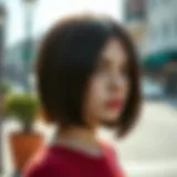 Trendy bob haircut showcasing sleek layers