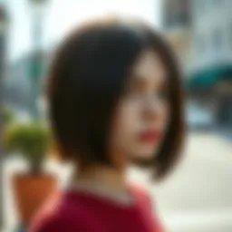 Trendy bob haircut showcasing sleek layers