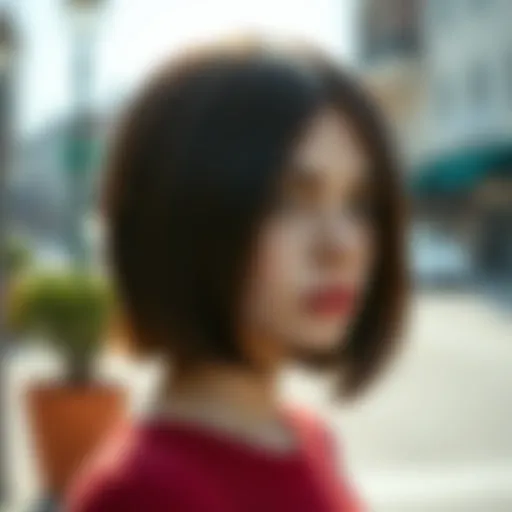 Trendy bob haircut showcasing sleek layers