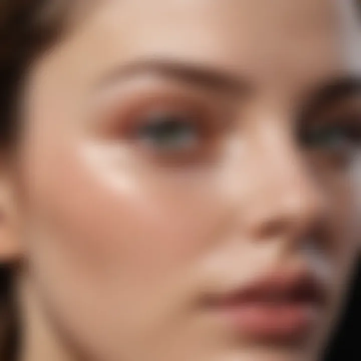 A close-up of a smooth, radiant skin texture after using collagen cream