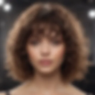 Curly hair fringe cutting technique