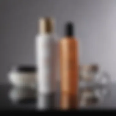 Smooth hair treatment products on a vanity