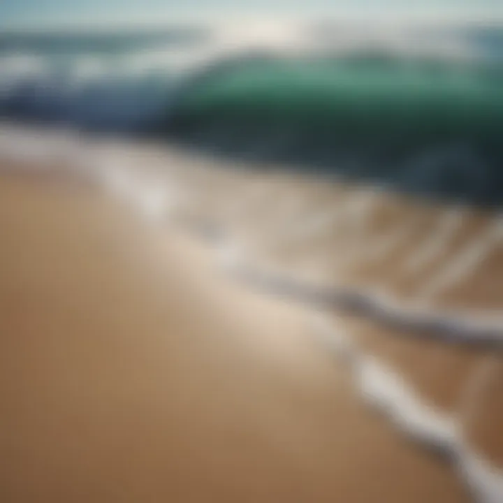 Calming ocean waves on a sandy beach