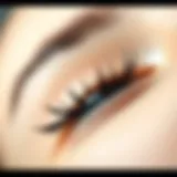 Close-up view of healthy eyelashes