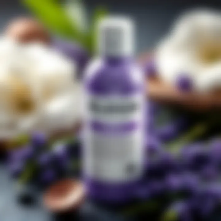 Key ingredients of Elidor Purple Shampoo highlighted