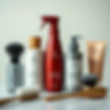 Stylish hair care products and grooming tools