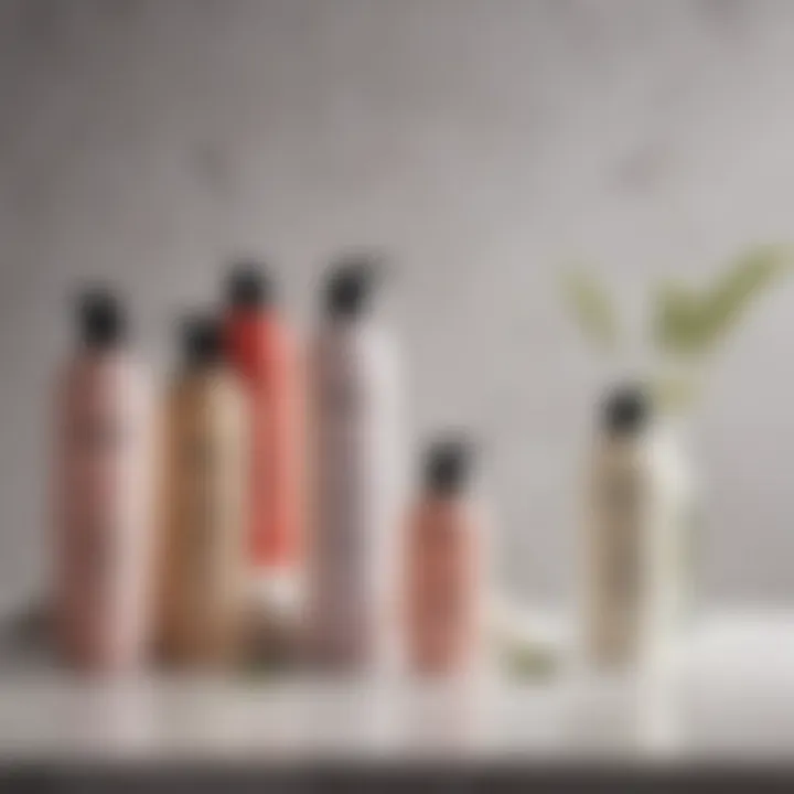 A selection of shampoos for long hair