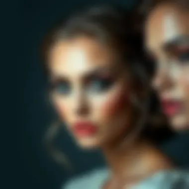 Illustration of makeup evolution through the ages