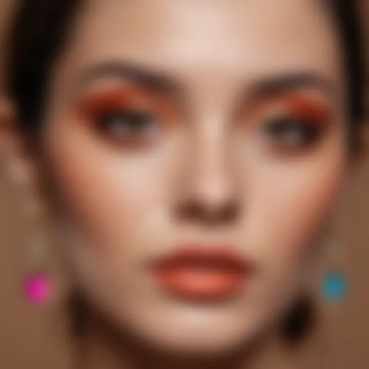 Vibrant color palette for brown eye makeup