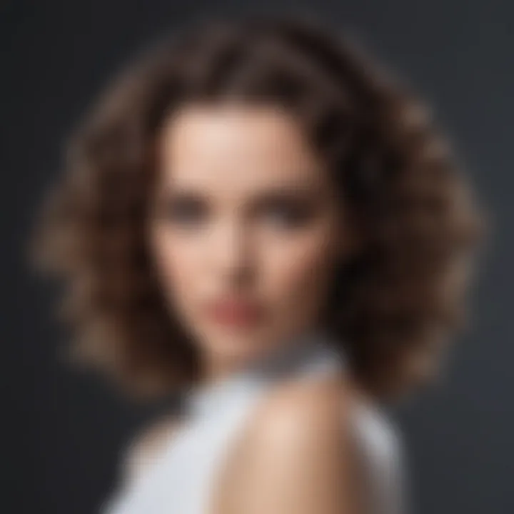 Elegant tight hairstyle showcasing defined curls