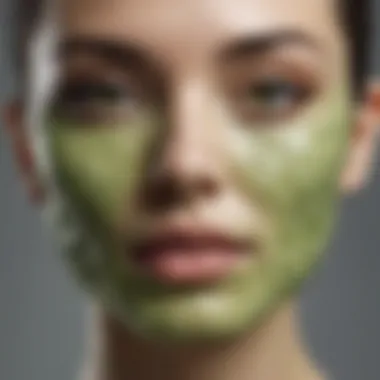 Aesthetic representation of green tea and skincare