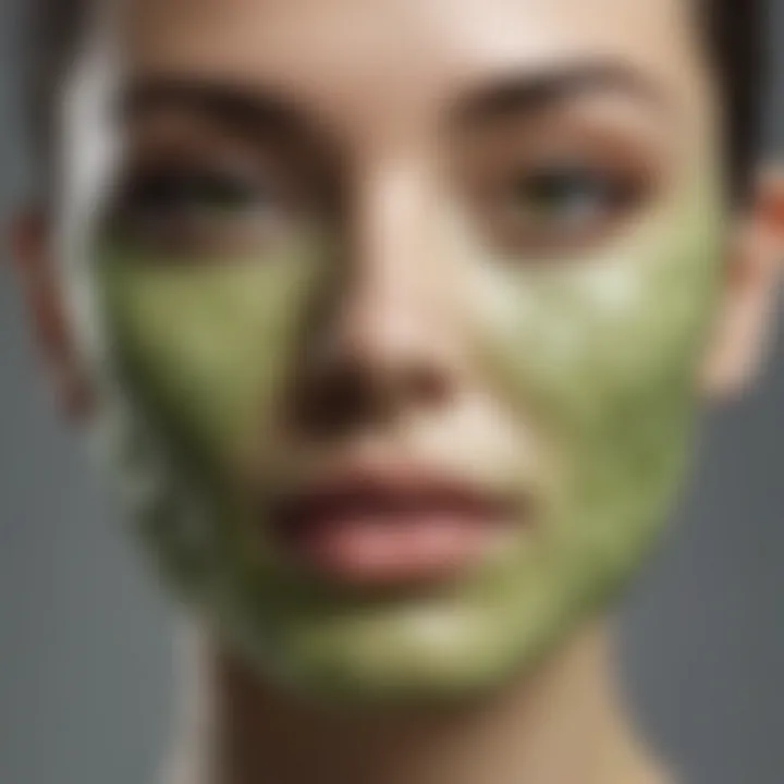 Aesthetic representation of green tea and skincare