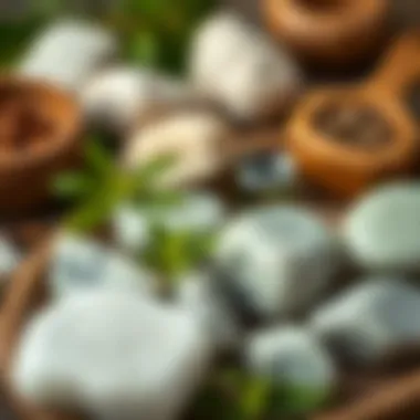 Nature's Bounty: Gua Sha Stones and Herbs An assortment of Gua Sha stones with herbs