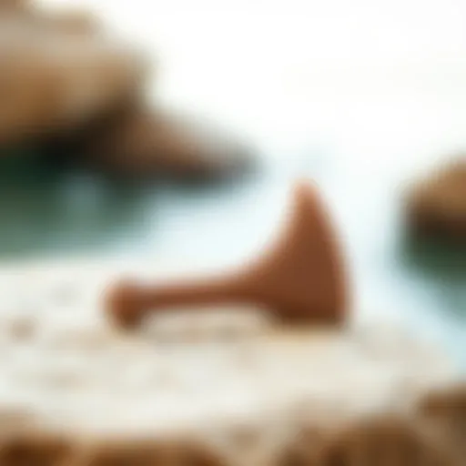 Gua Sha tool on a natural stone background