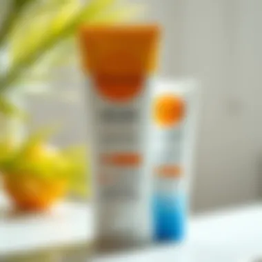 Illustration of sunscreen packaging showcasing design elements