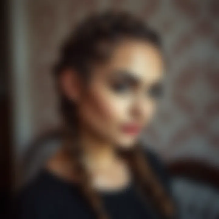 Braided hairstyle with intricate details