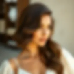 Elegant hairstyle showcasing waves