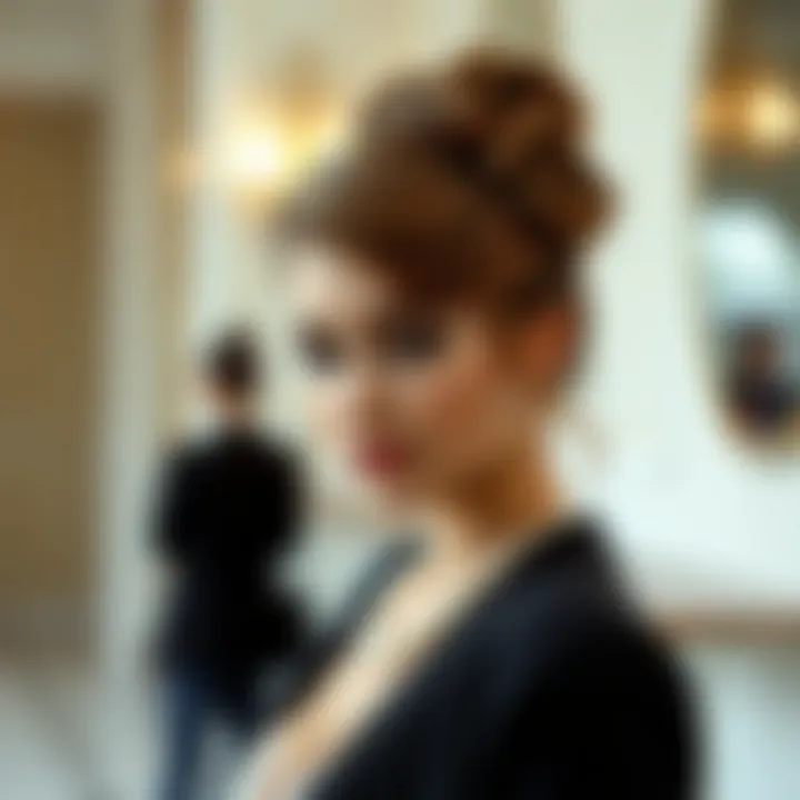 Stylish updo suitable for formal occasions