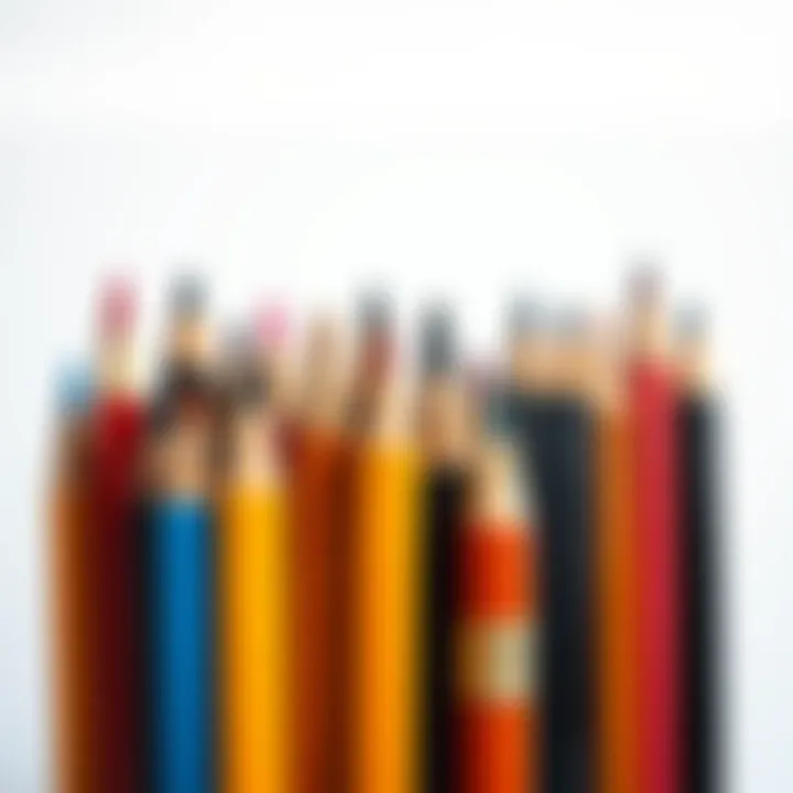 Sketch of various pencil types