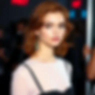 Kendall Jenner at a fashion event with red hair