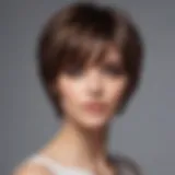 Elegant short layered haircut showcasing modern aesthetics