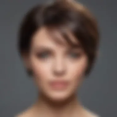 An elegant short layered cut that enhances facial features