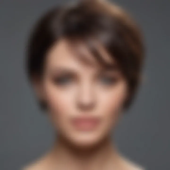 An elegant short layered cut that enhances facial features