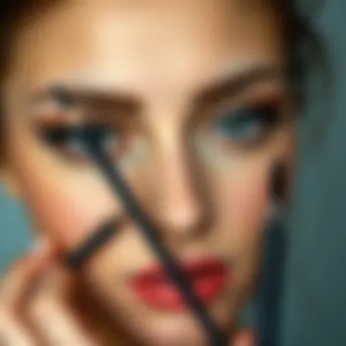 Variety of eyeliner types displayed artistically