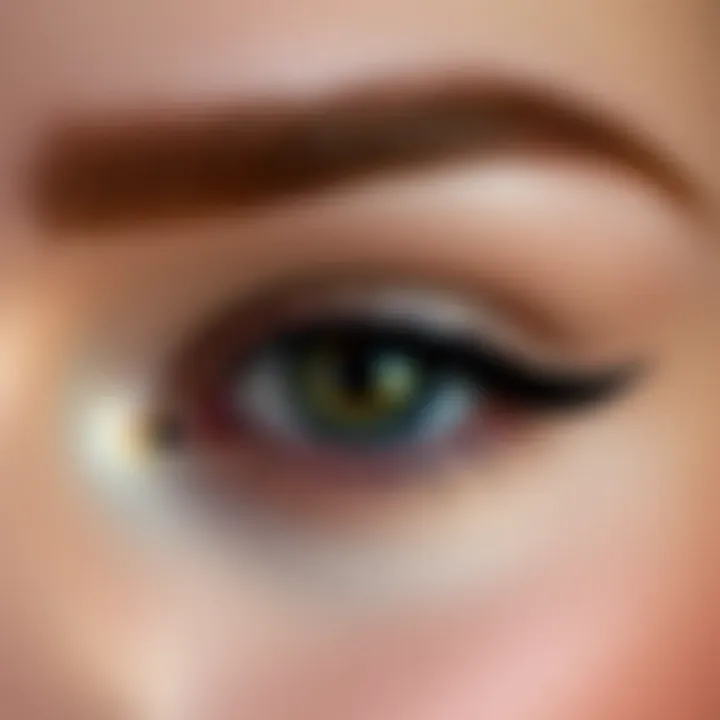 Close-up of a perfectly lined eye