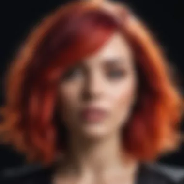 Vibrant Hair Color Achieved with Koleston Woman showcasing vibrant hair color after dyeing