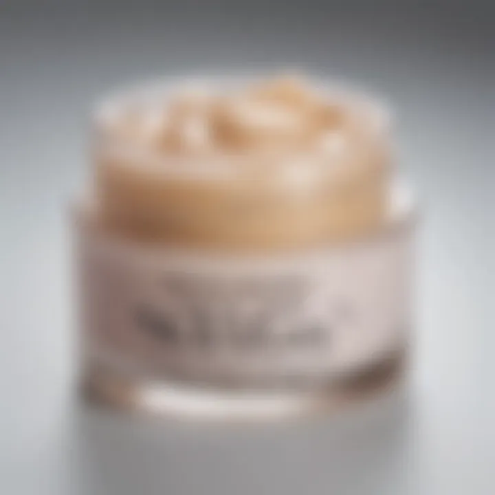 A detailed view of an ingredient list on a skincare product