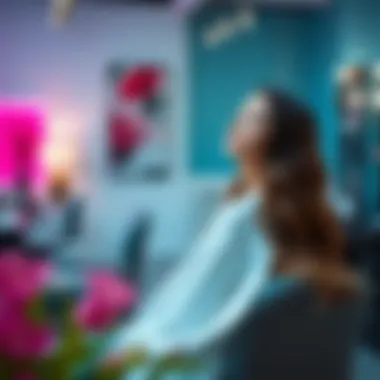 Stylish hair salon setup for color transformation