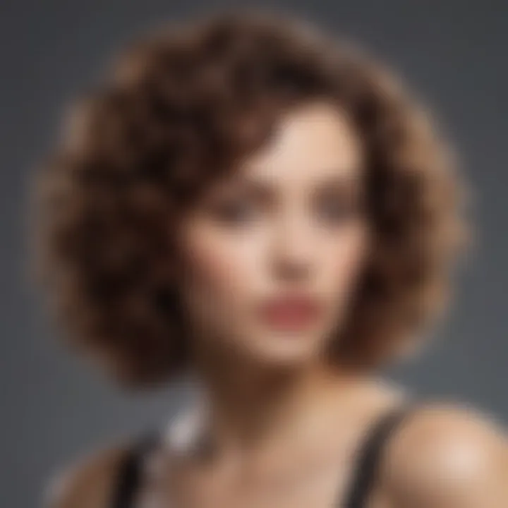 Chic curly bob with defined curls and shine