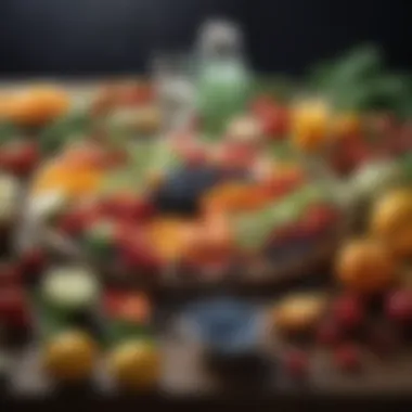 A beautifully arranged table with a variety of hydrating fruits and vegetables