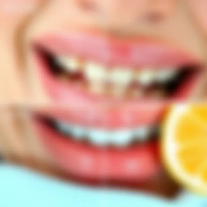 Before and after lemon whitening effect