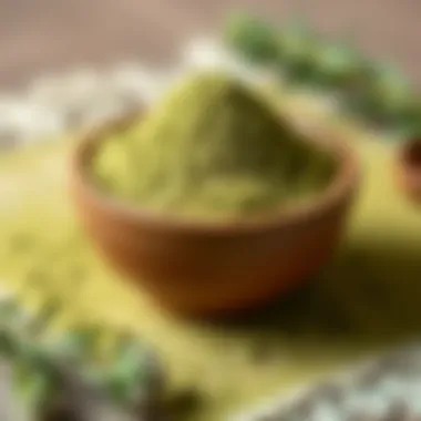 Powdered Matcha in a Bowl Powdered matcha in a bowl