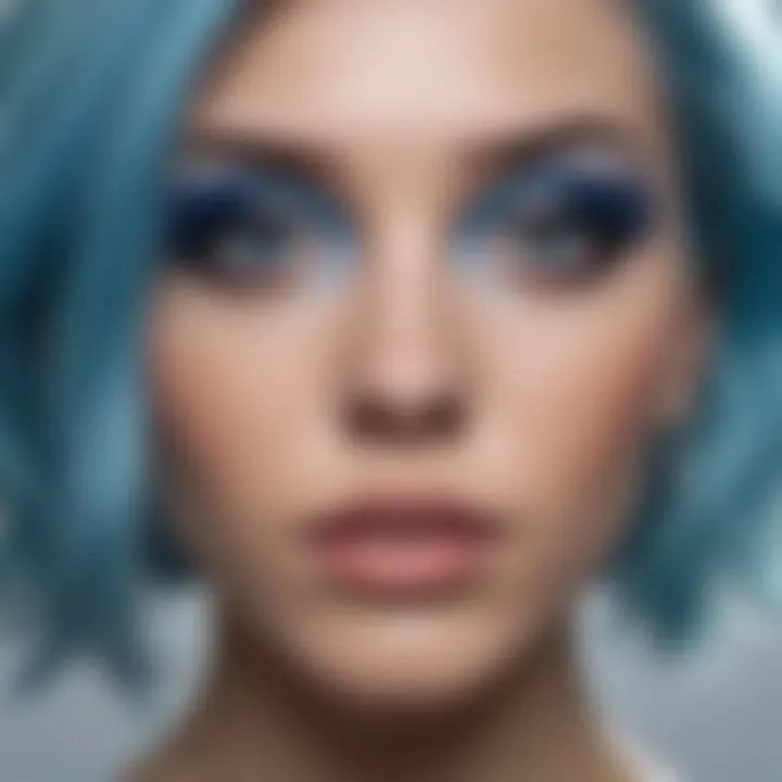 Aesthetic makeup styles that complement blue hair.