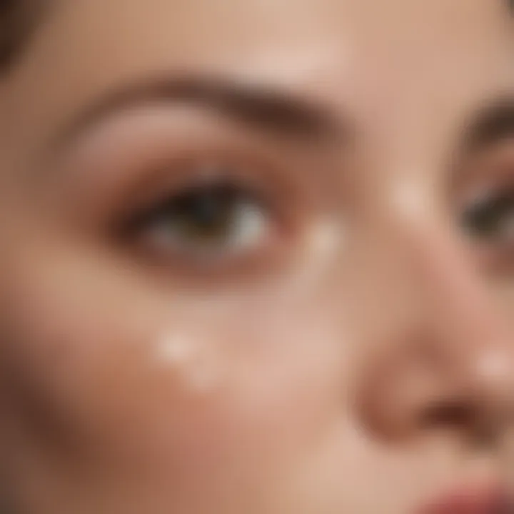 Close-up of textured skin showcasing concealer effect