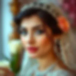 Elegant bridal makeup showcasing natural beauty