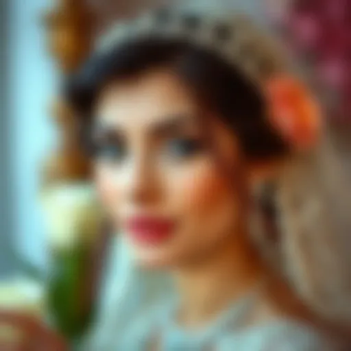 Elegant bridal makeup showcasing natural beauty